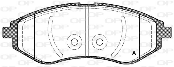 Kit de plaquettes de frein, frein à disque OPEN PARTS BPA0986.00