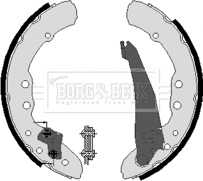 Jeu de mâchoires de frein BORG & BECK BBS6212