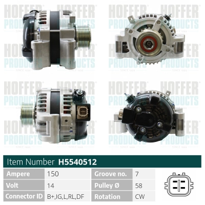 Alternateur HOFFER H5540512