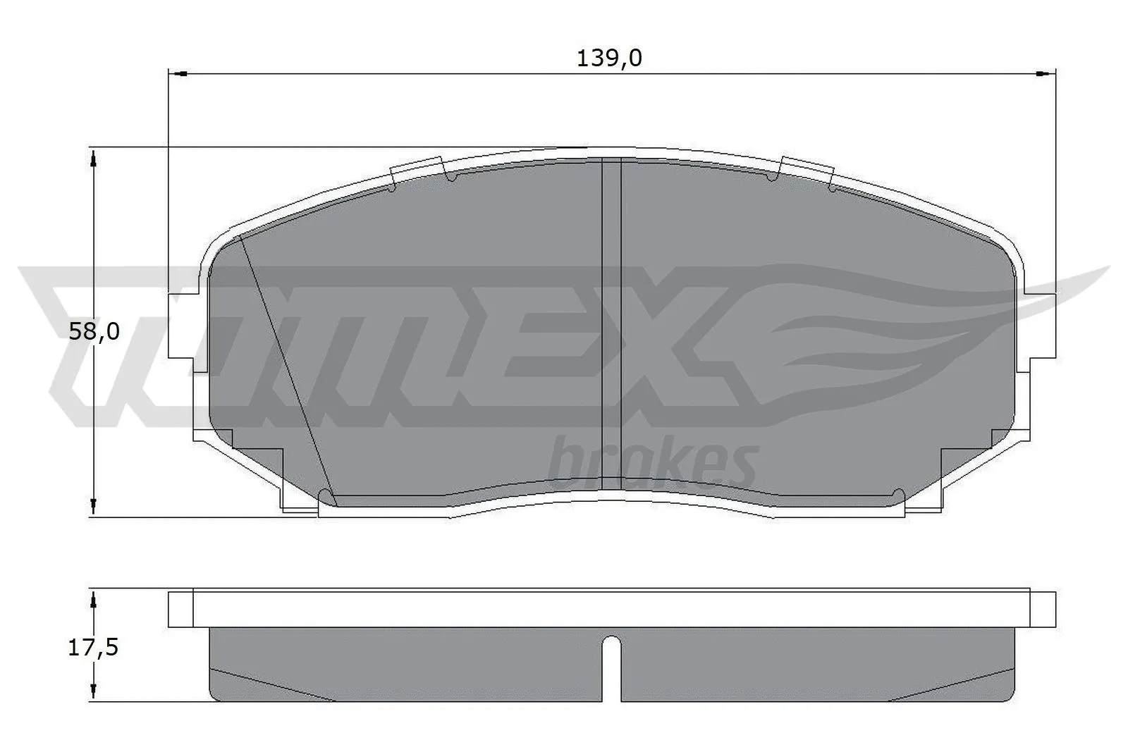 Kit de plaquettes de frein, frein à disque TOMEX Brakes TX 17-42