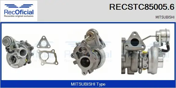 Turbocompresseur, suralimentation RECOFICIAL RECSTC85005.6