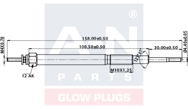 Bougie de préchauffage A-N PARTS A-N158526