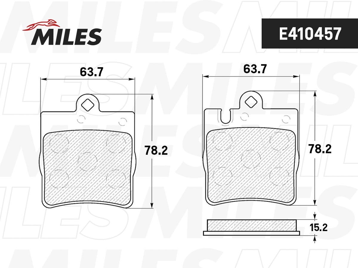Kit de plaquettes de frein, frein à disque MILES E410457