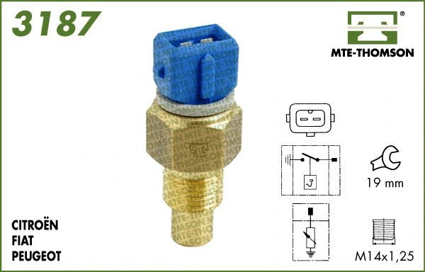Sonde, température du liquide de refroidissement MTE-THOMSON 3187