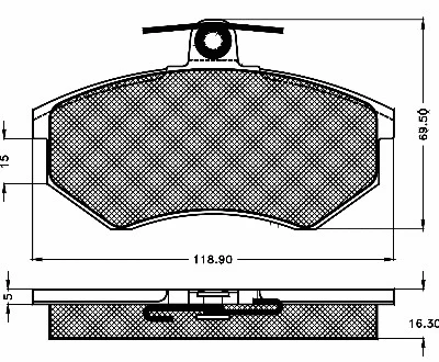 Kit de plaquettes de frein, frein à disque BSF 10258
