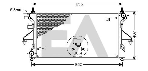 Radiateur, refroidissement du moteur EACLIMA 31R55053