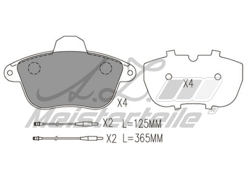 Kit de plaquettes de frein, frein à disque A.Z. Meisterteile AZMT-44-022-1793
