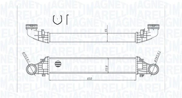 Refroidisseur d'air de suralimentation MAGNETI MARELLI 351319204180