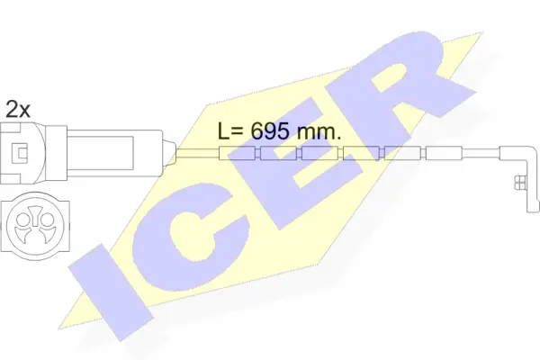 Contact d'avertissement, usure des plaquettes de frein ICER 610241 E C