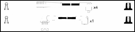Kit de câbles d'allumage LEMARK HOES211