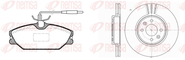 Kit de freins, frein à disques REMSA 8208.03