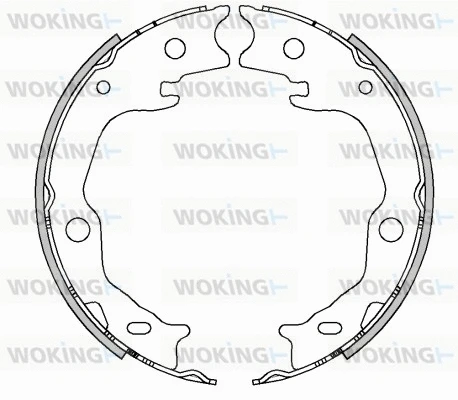 Mâchoire de frein, frein de stationnement WOKING Z4503.00