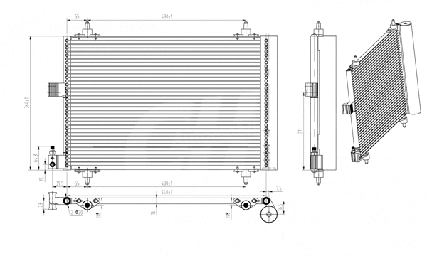 Condenseur, climatisation HART 606 467