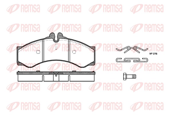 Kit de plaquettes de frein, frein à disque REMSA 0614.00