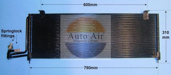 Condenseur, climatisation AUTO AIR GLOUCESTER 16-9699