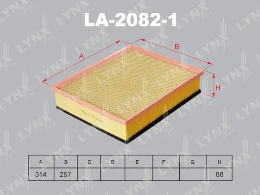 Filtre à air LYNXAUTO LA-2082-1