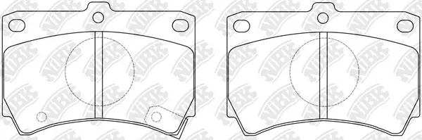 Kit de plaquettes de frein, frein à disque NiBK PN5138