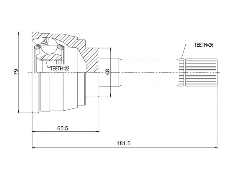 Jeu de joints, arbre de transmission A.Z. Meisterteile AZMT-43-030-1061