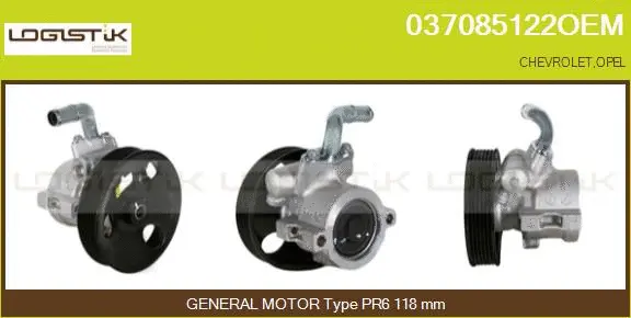 Pompe hydraulique, direction LGK 037085122OEM