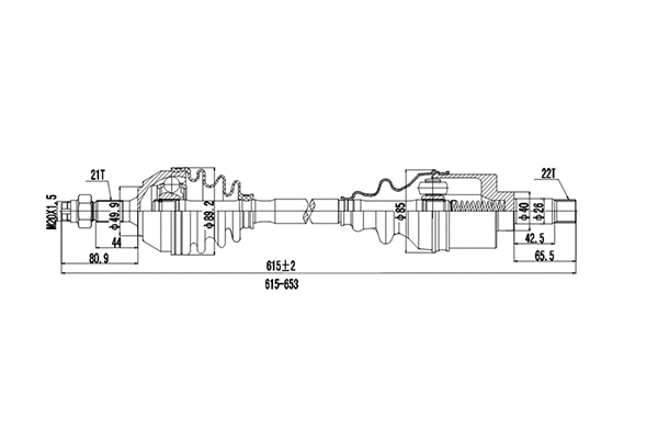 Arbre de transmission DYNAMATRIX DDS210009