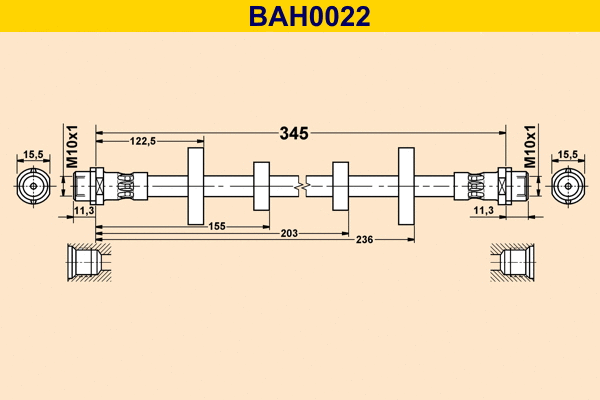 Flexible de frein BARUM BAH0022