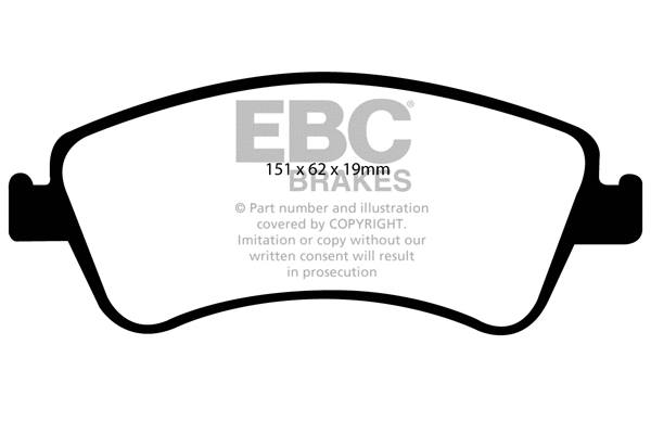 Kit de plaquettes de frein, frein à disque EBC Brakes DP21950
