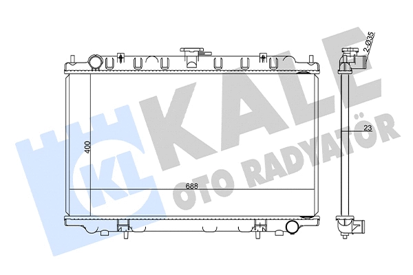 Radiateur, refroidissement du moteur KALE OTO RADYATÖR 348405