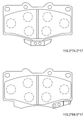Kit de plaquettes de frein, frein à disque ASIMCO KD2203D