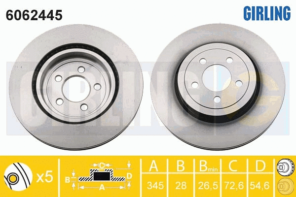 Disque de frein GIRLING 6062445