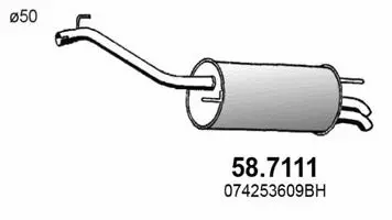 Silencieux arrière ASSO 58.7111