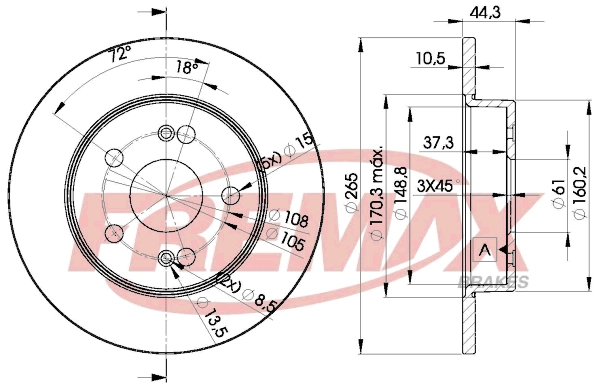 Disque de frein FREMAX BD-4297