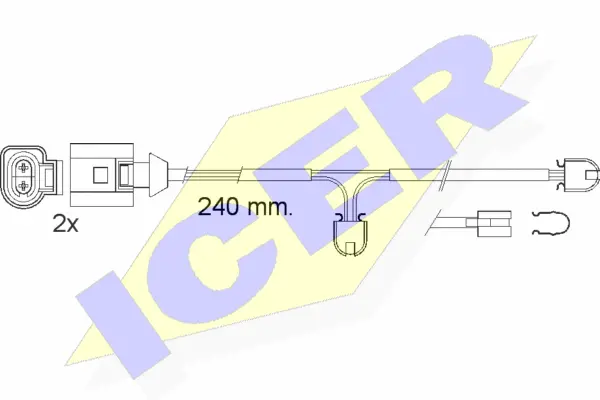 Contact d'avertissement, usure des plaquettes de frein ICER 610546 E C