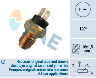 Sonde, température du liquide de refroidissement FAE 34060