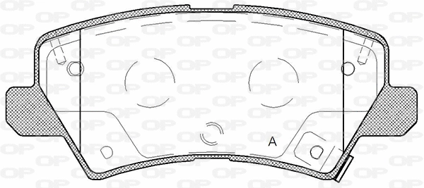 Kit de plaquettes de frein, frein à disque OPEN PARTS BPA1804.02