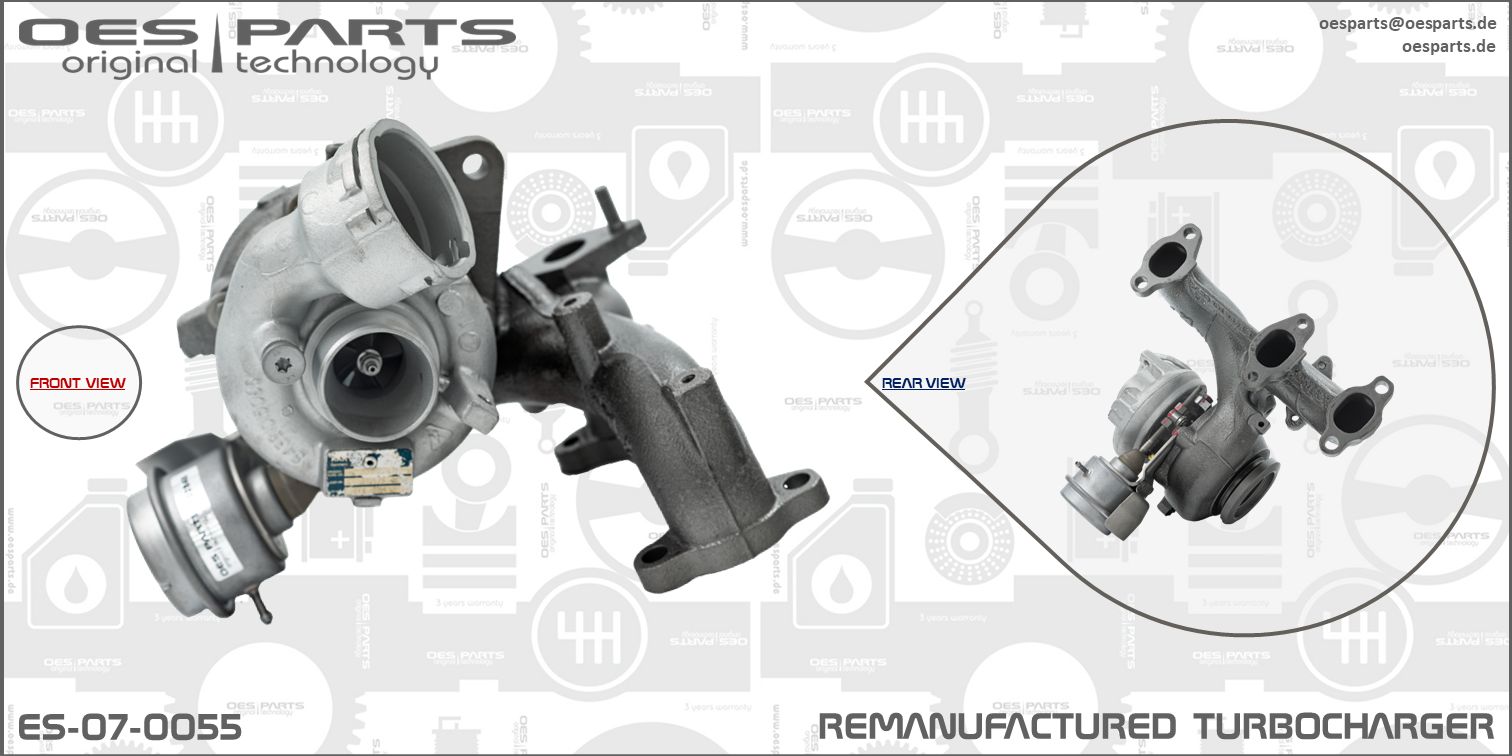 Turbocompresseur, suralimentation OES PARTS ES-07-0055