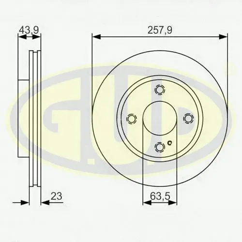 Disque de frein G.U.D. GDB123113