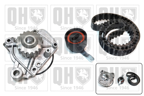 Pompe à eau + kit de courroie crantée QUINTON HAZELL QBPK4650