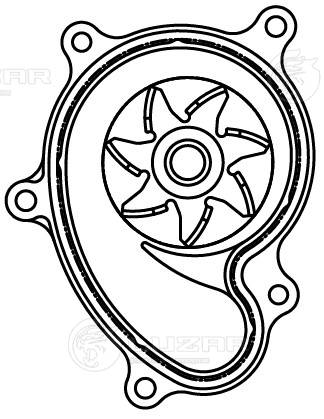 Pompe à eau, refroidissement du moteur LUZAR LWP 2221