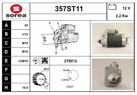 Démarreur STARTCAR 357ST11