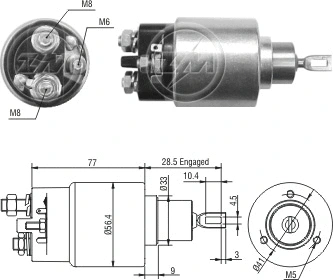 Contacteur, démarreur ZM ZM 6-973