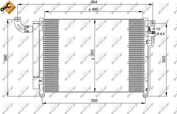 Condenseur, climatisation NRF 35852