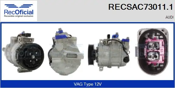 Compresseur, climatisation RECOFICIAL RECSAC73011.1