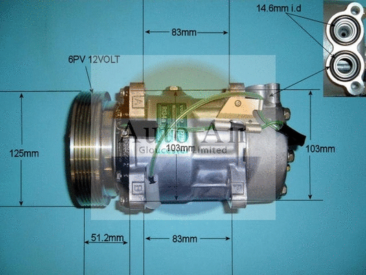 Compresseur, climatisation AUTO AIR GLOUCESTER 14-9686