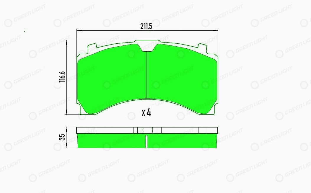 Kit de plaquettes de frein, frein à disque Automotive Adriado GLBP027HD