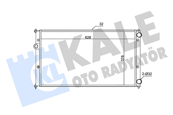 Radiateur, refroidissement du moteur KALE OTO RADYATÖR 346055