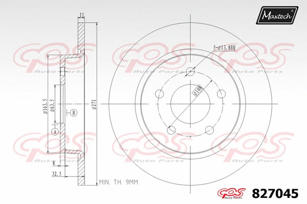 Disque de frein MAXTECH 827045