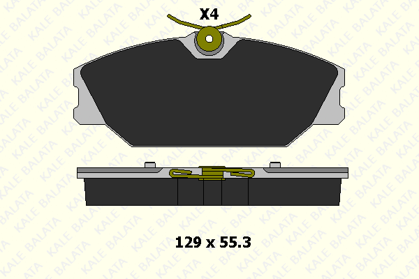 Kit de plaquettes de frein, frein à disque KALE 23172 183 24