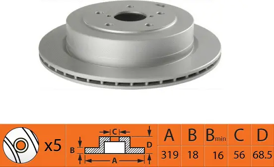 Disque de frein SB BR27114T