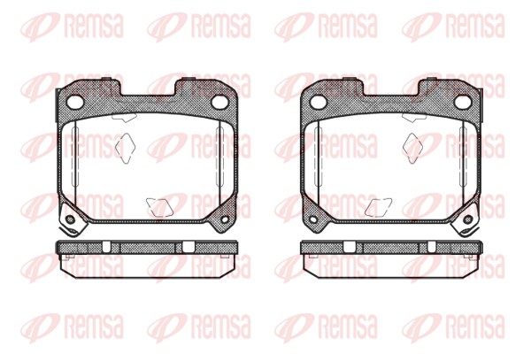 Kit de plaquettes de frein, frein à disque REMSA 0475.04