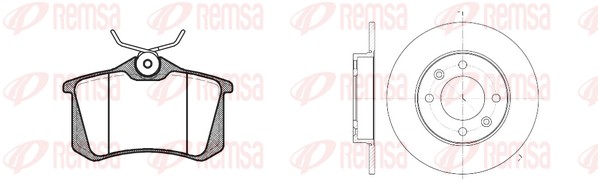 Kit de freins, frein à disques REMSA 8263.03
